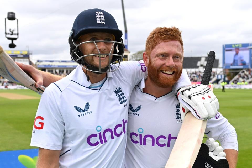 England rockstars: Joe Root and Jonny Bairstow led another phenomenal run chase against India (Getty Images)
