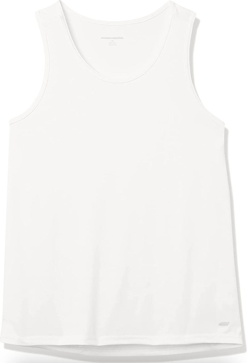 <p><a href="https://www.amazon.com/Amazon-Essentials-Stretch-White-Large/dp/B07FKVFMYQ/ref=sr_1_6?crid=12P002YM8ZXXI&keywords=mens+tank+top&qid=1687358359&sprefix=mens+tank+top%2Caps%2C104&sr=8-6&tag=syn-yahoo-20&ascsubtag=%5Bartid%7C10054.g.36028652%5Bsrc%7Cyahoo-us" rel="nofollow noopener" target="_blank" data-ylk="slk:Shop Now;elm:context_link;itc:0;sec:content-canvas" class="link ">Shop Now</a></p><p>Tech Stretch Tank T-Shirt</p><p>amazon.com</p><p>$12.30</p>