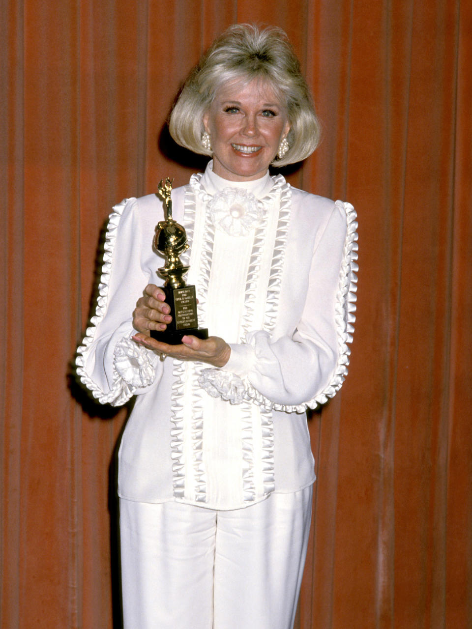 Doris Day at the 46th Annual Golden Globe Awards on January 28, 1989