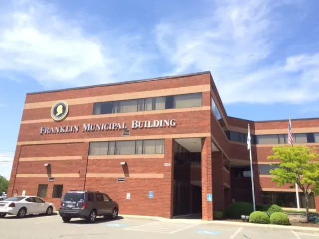 The Franklin Municipal Building is at 355 East Central St.