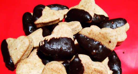 Carob-Dipped Dog Treat