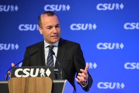 News conference with lead EPP candidate Manfred Weber