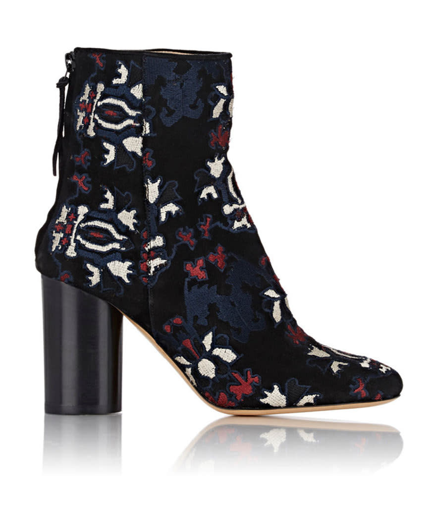 <p>Isabel Marant Guya Ankle Boots, $589, <a href="http://www.barneys.com/isabel-marant-guya-ankle-boots-504145707.html#start=38" rel="nofollow noopener" target="_blank" data-ylk="slk:barneys.com;elm:context_link;itc:0;sec:content-canvas" class="link ">barneys.com</a><br><br></p>