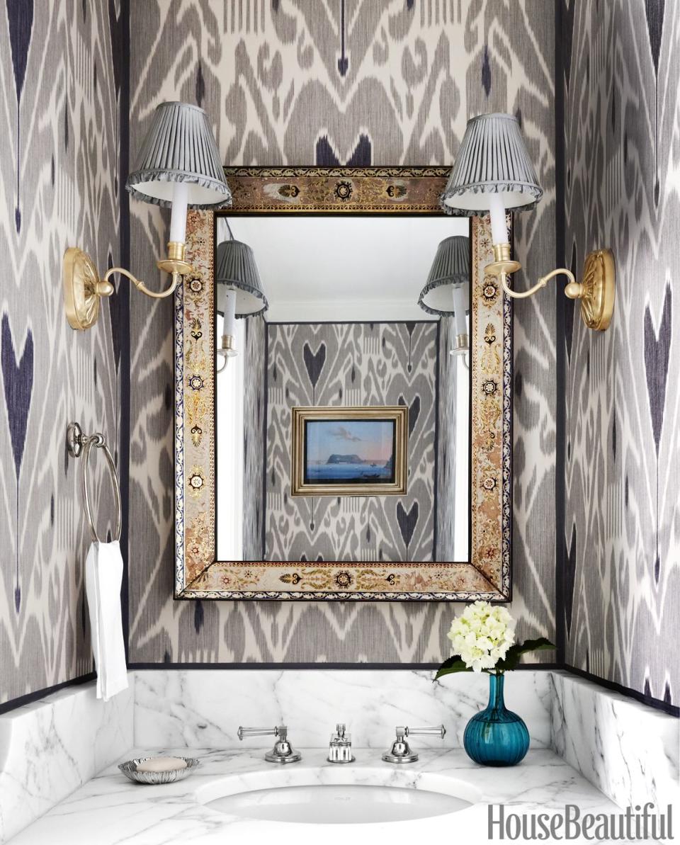 ikat powder room