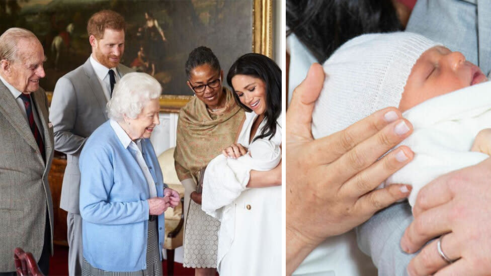 Harry and Meghan introduce Archie to the Queen