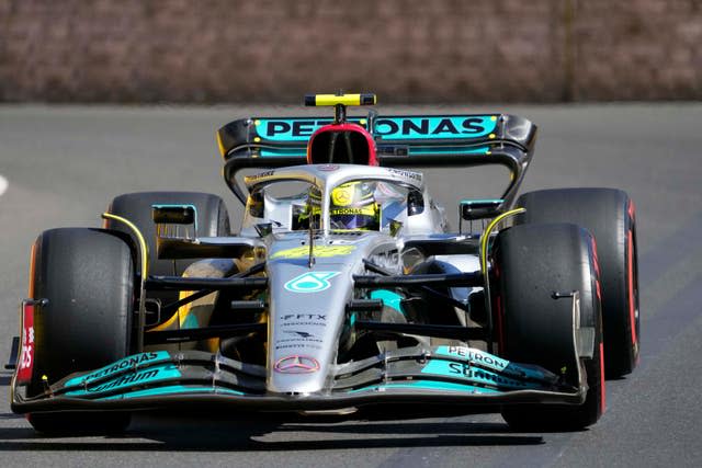 Lewis Hamilton finished sixth in first practice in Baku 