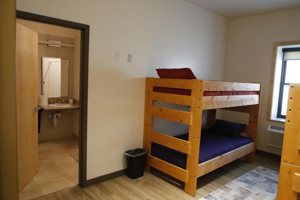 The new addition to the Marge's Place shelter at Farmington's Family Crisis Center includes this suite for larger families.