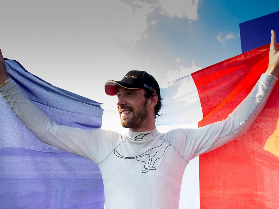 Jean-Eric Vergne celebrates winning his first Formula E title in New York: Formula E