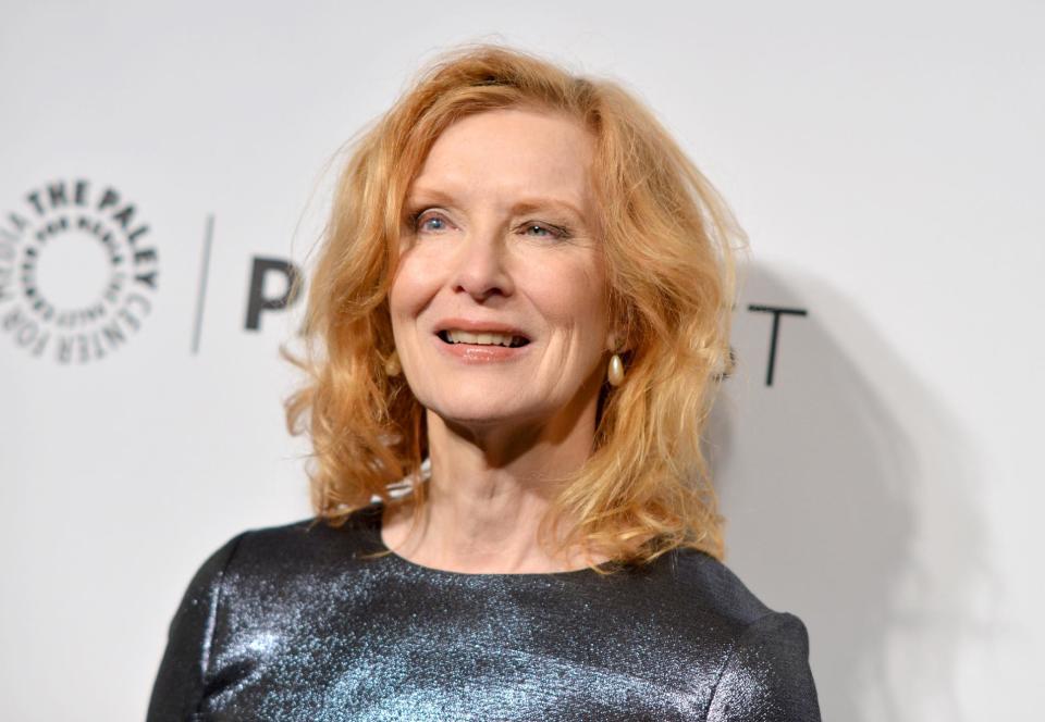 Frances Conroy arrives at PALEYFEST 2014 - "American Horror Story: Coven" at the Kodak Theatre on Friday, March 28, 2014, in Los Angeles. (Photo by Richard Shotwell/Invision/AP)