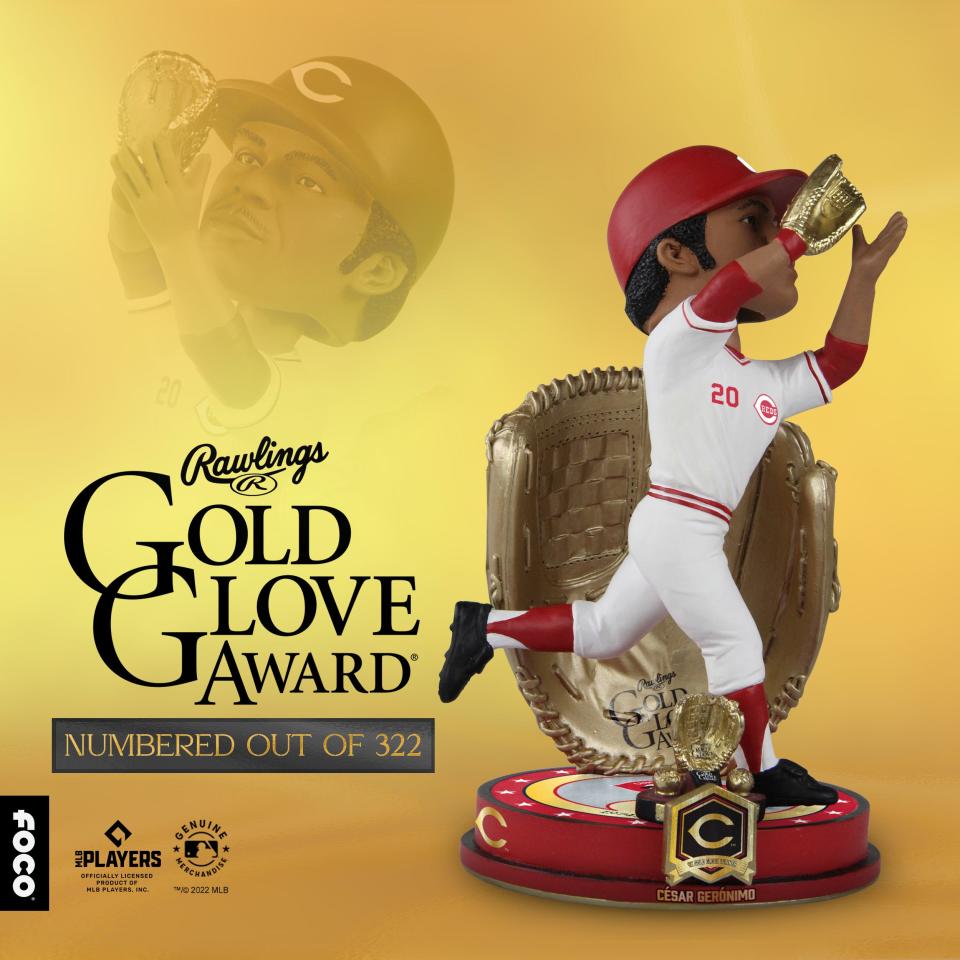 FOCO's Cesar Geronimo Gold Glove award bobblehead