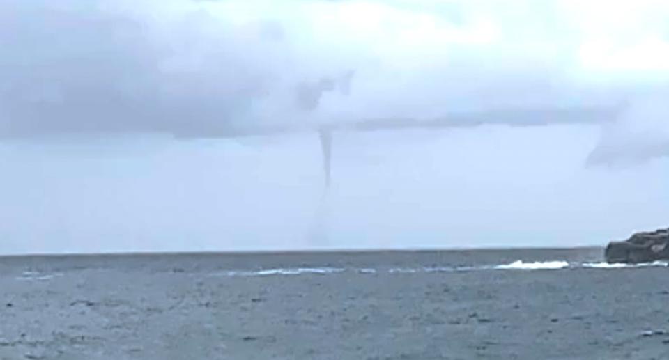 Waterspouts are uncommon and only ever last a few short minutes. Source: Reddit