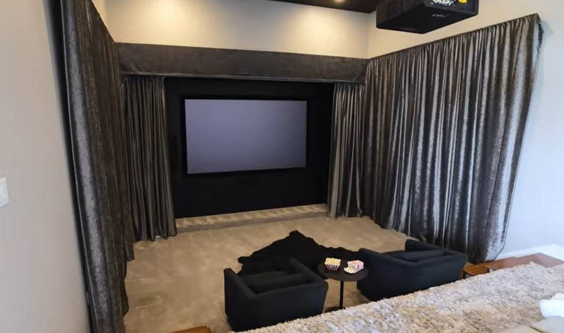 The home theater.