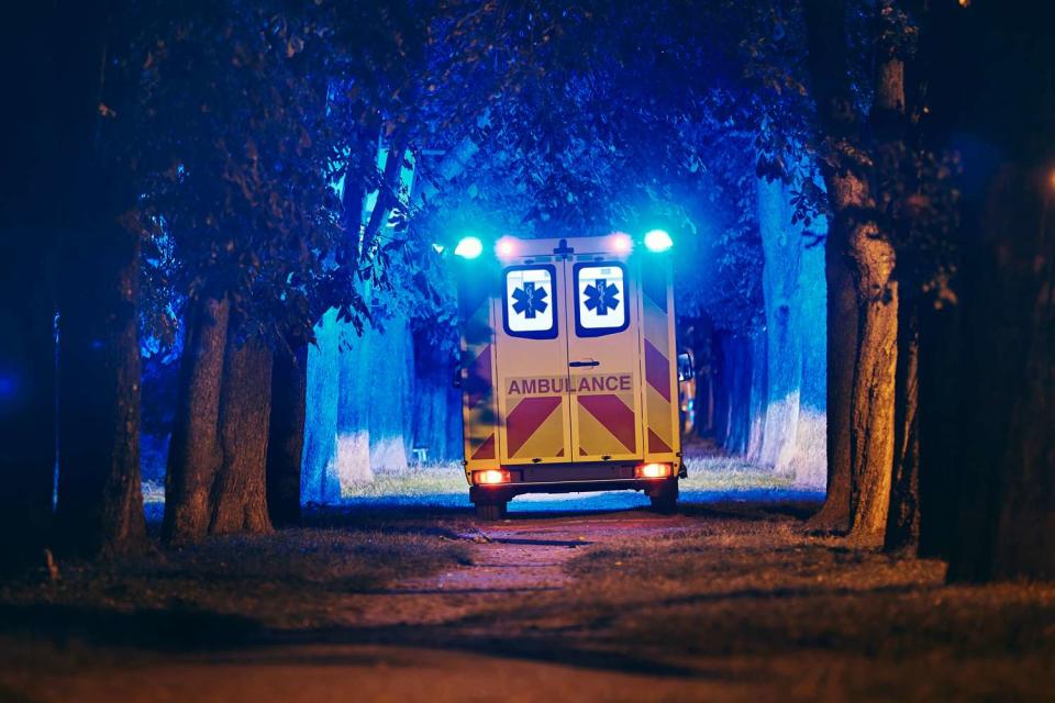 <p>Getty</p> Stock image of ambulance
