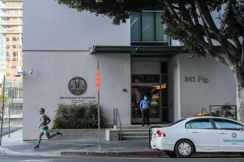 Los Angeles, CA, Tuesday, March 2, 2021 - An exterior of the California State Bar headquarters building downtown. (Robert Gauthier/Los Angeles Times)