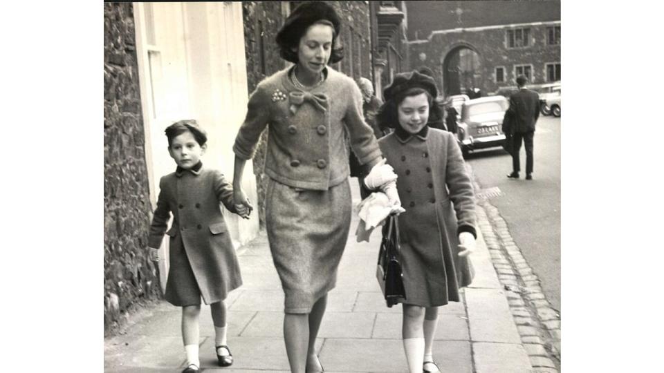 Countess of Airlie with her son and daughter 