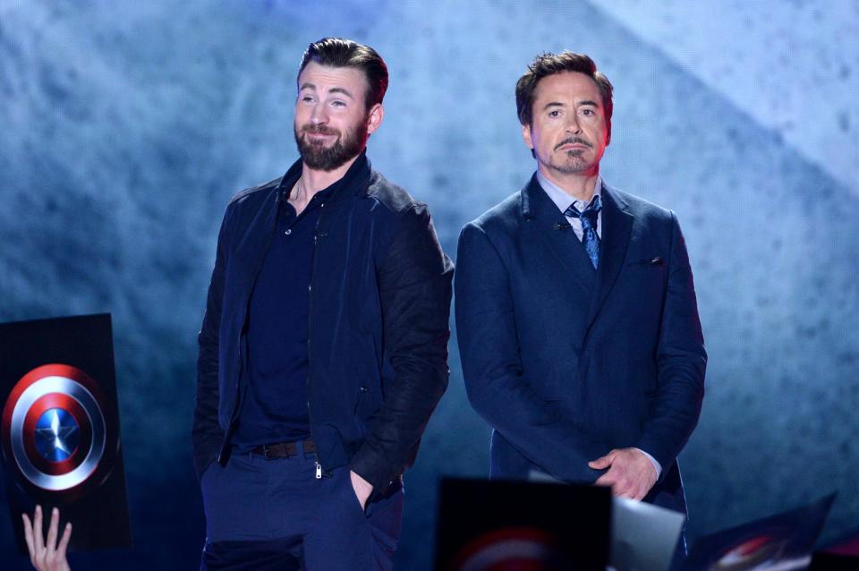 Chris Evans and Robert Downey Jr (Getty Images)