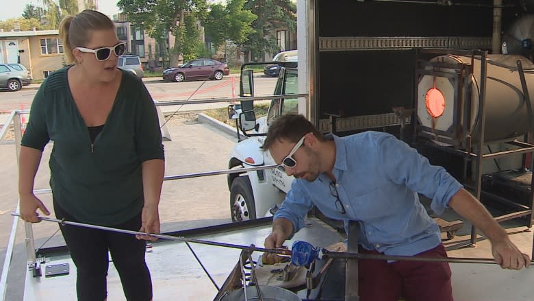 Art collective takes glass blowing on the road with mobile studio