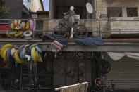 The Palestinian commercial center sits empty under a general strike to protest the Israeli army raid in the West Bank city of Jericho, Monday, Feb. 6, 2023. Israeli forces killed five Palestinian gunmen in a raid on refugee camp in the occupied West Bank on Monday, the latest bloodshed in the region that will likely further exacerbate tensions. (AP Photo/Nasser Nasser)