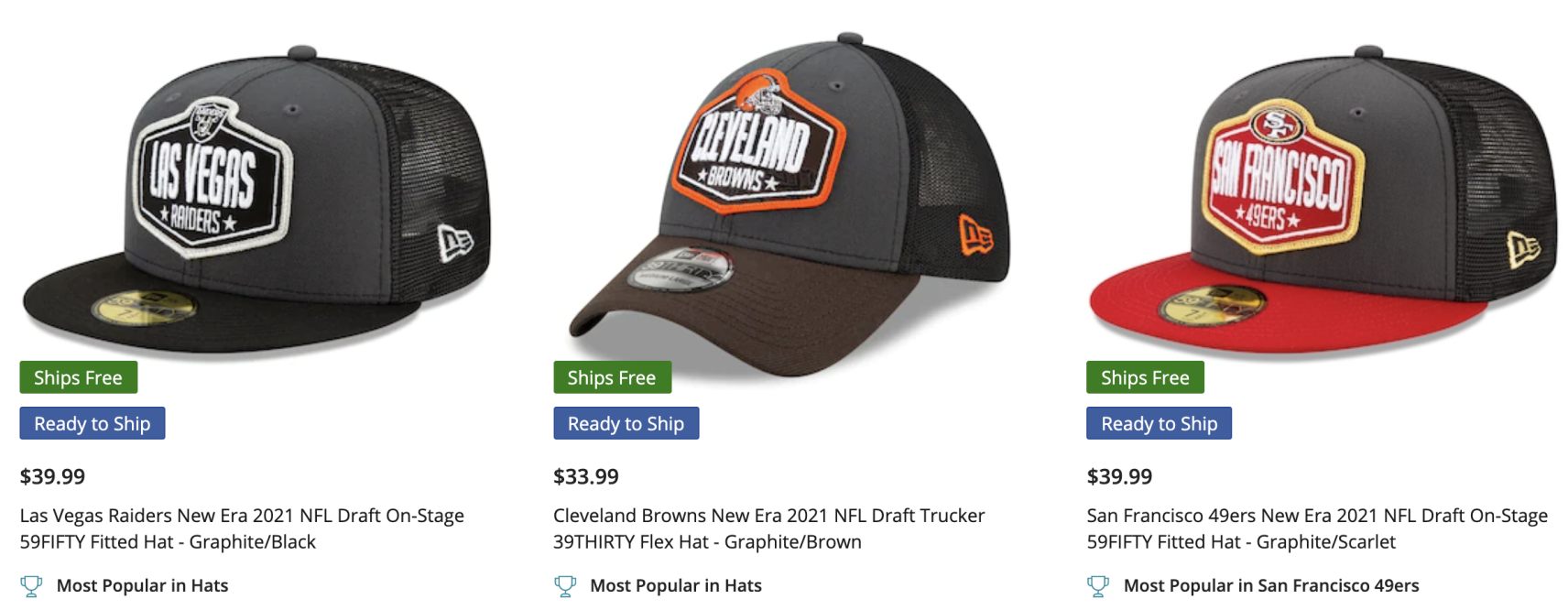 Cleveland Browns New Era 2021 NFL Draft Trucker 39THIRTY Flex Hat -  Graphite/Brown