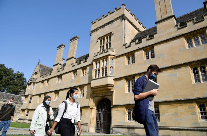 FILE PHOTO: Students, residents and tourists go about their daily life amidst COVID-19 pandemic, in Oxford