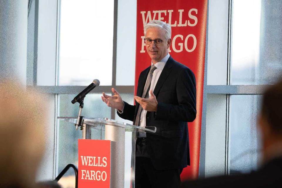 Wells Fargo CEO Charlie Scharf’s pay will be unchanged in 2022, according to a securities filing from the bank.