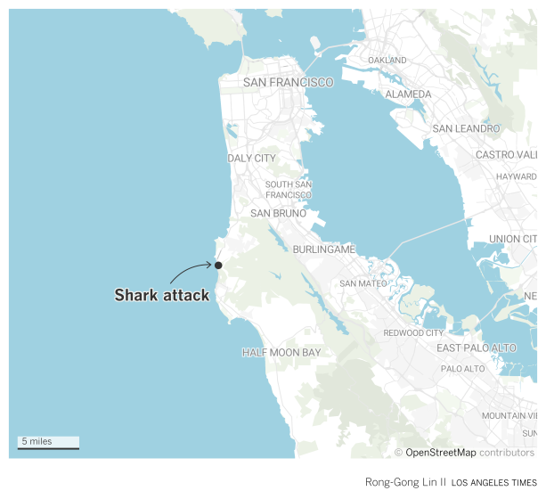 A shark attack occurred off the San Mateo County coast
