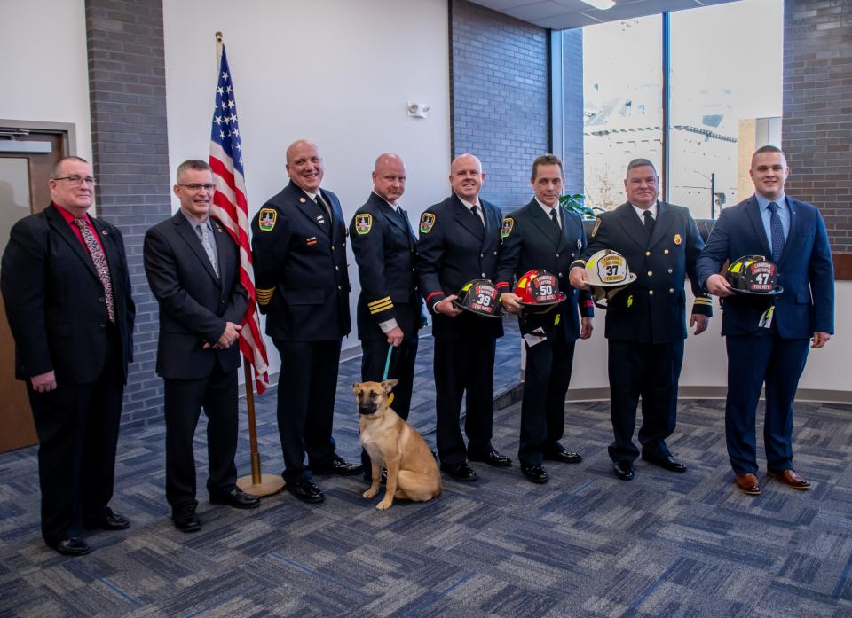 The Cambridge Fire Department awarded three promotions and swore in one new entry-level firefighter at a ceremony held on Tuesday morning in city council chambers.