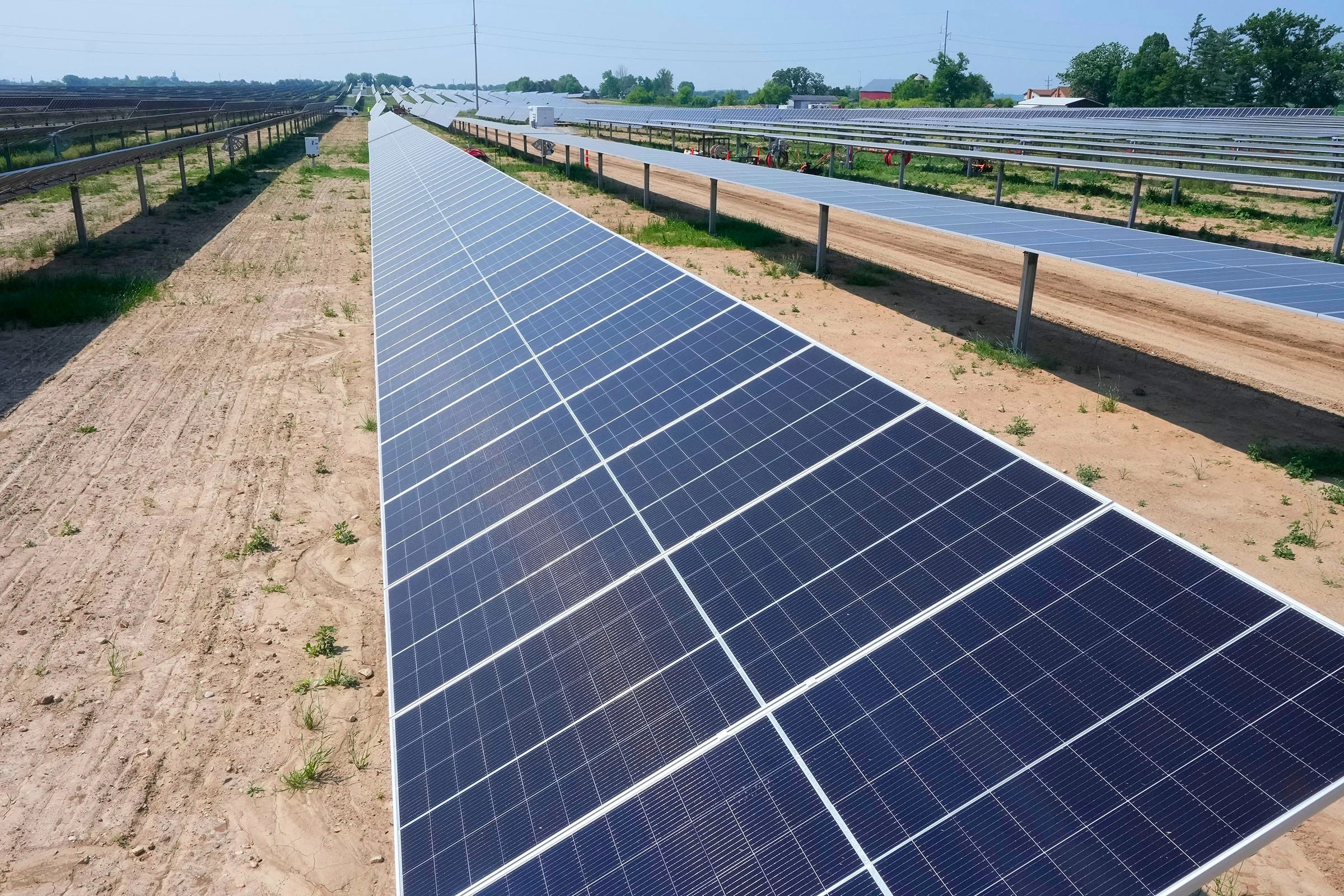 Solar panels at the Springfield solar farm in the Town of Lomira, as seen on Tuesday, June 20, 2023.