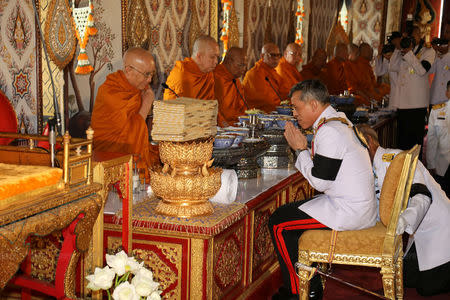 Thailand's Crown Prince Maha Vajiralongkorn takes part in a ceremony honouring Thailand's late King Bhumibol Adulyadej at the Grand Palace in Bangkok, Thailand, October 20, 2016. Thailand Royal Household Bureau/Handout via REUTERS