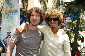 Jon Heder and Rob Machado at the premiere of Columbia Pictures' Surf's Up