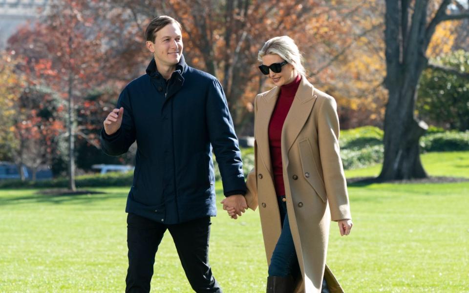 Ivanka Trump with her husband, Jared Kushner - EPA