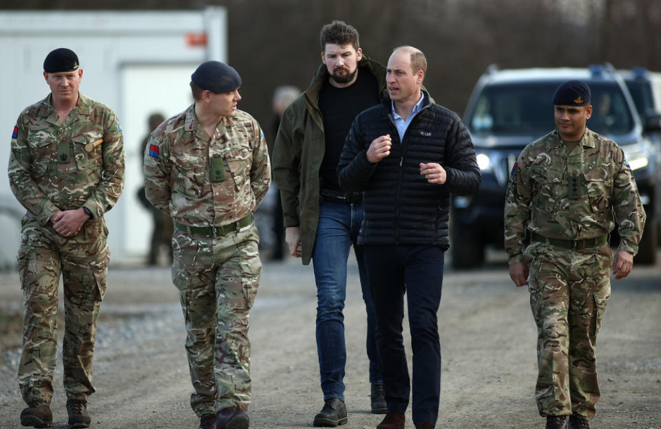 Prince William made a surprise visit to Poland credit:Bang Showbiz