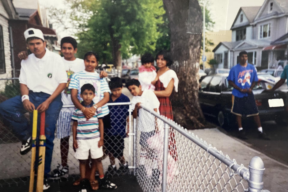 Richard David and his family in Guyana before their immigration to the U.S. (Courtesy Richard David.)