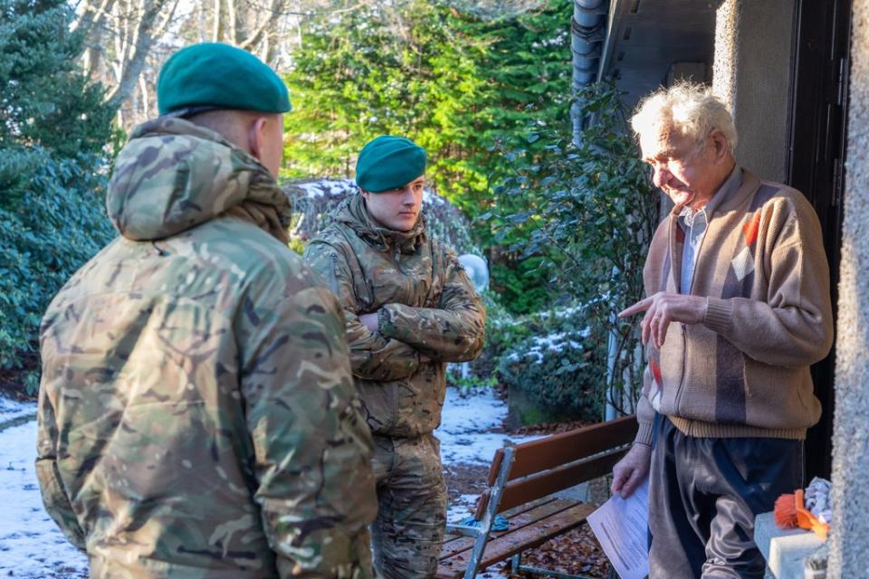 Royal Marines of 45 Command visiting remote communities and vulnerable households (MoD) (PA Media)
