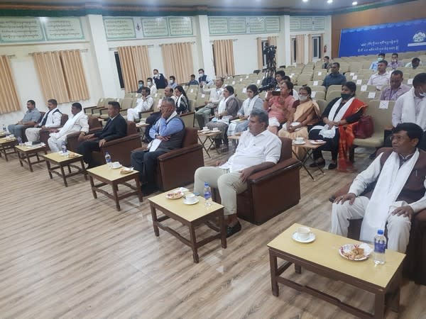 MPs visiting Central Tibetan Administration in Dharamshala (Photo/ANI)