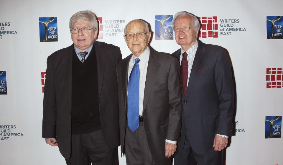 President of the Writers Guild Michael Winship, writer/producer Norman Lear, Journalist Bill Moyers and