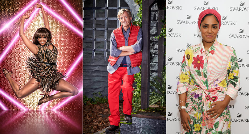 Oti Mabuse, Richard Madely and Nadiya Hussain are all rumoured for I'm A Celebrity 2022. (BBC/ITV/Getty)