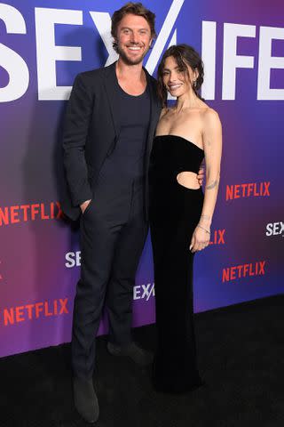 Charley Gallay/Getty Adam Demos and Sarah Shahi attend Netflix's 'Sex/Life' Season 2 Special Screening at the Roma Theatre at Netflix on February 23, 2023