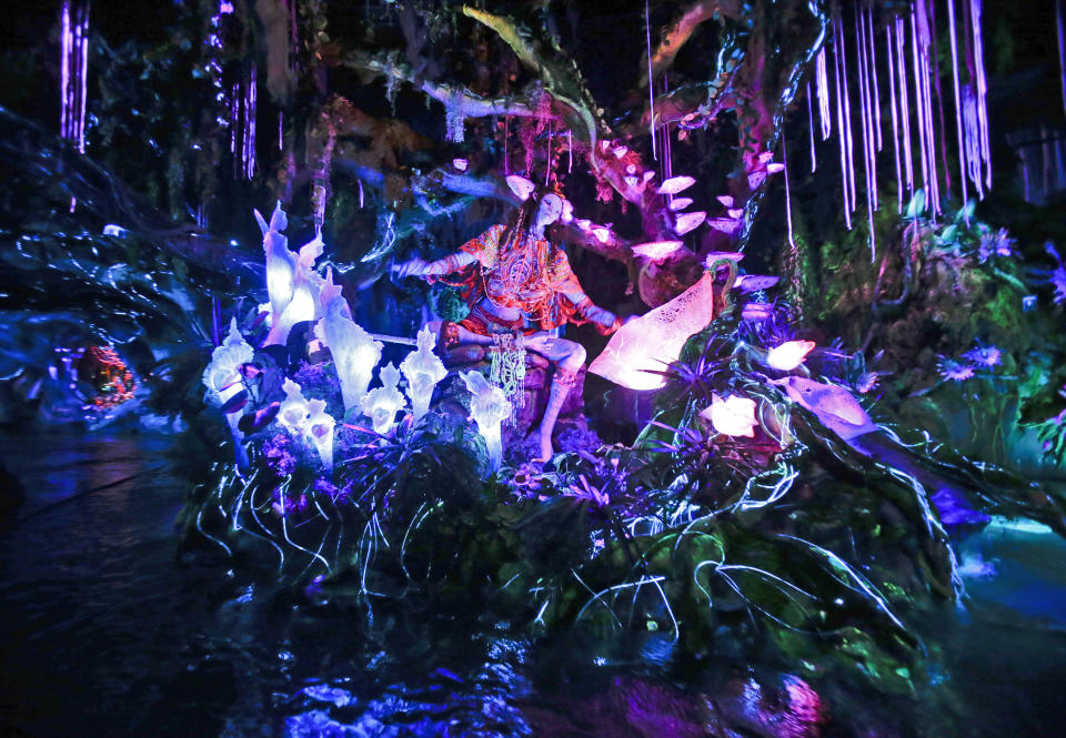 Na’vi River Journey ride at Pandora-World of Avatar land attraction in Disney’s Animal Kingdom theme park at Walt Disney World (AP Photo/John Raoux)