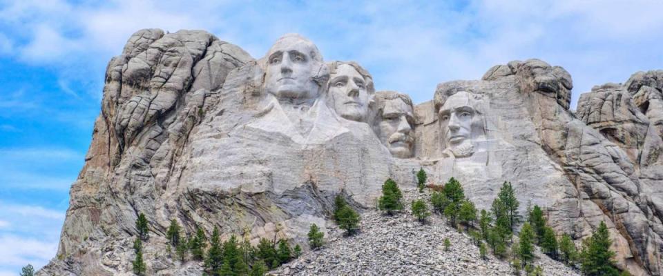 Mount Rushmore National Monument in South Dakota. Summer