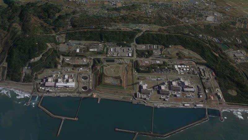 日本新潟縣核電廠溢出含有放射性物質的水。（圖／翻攝自Google Maps）