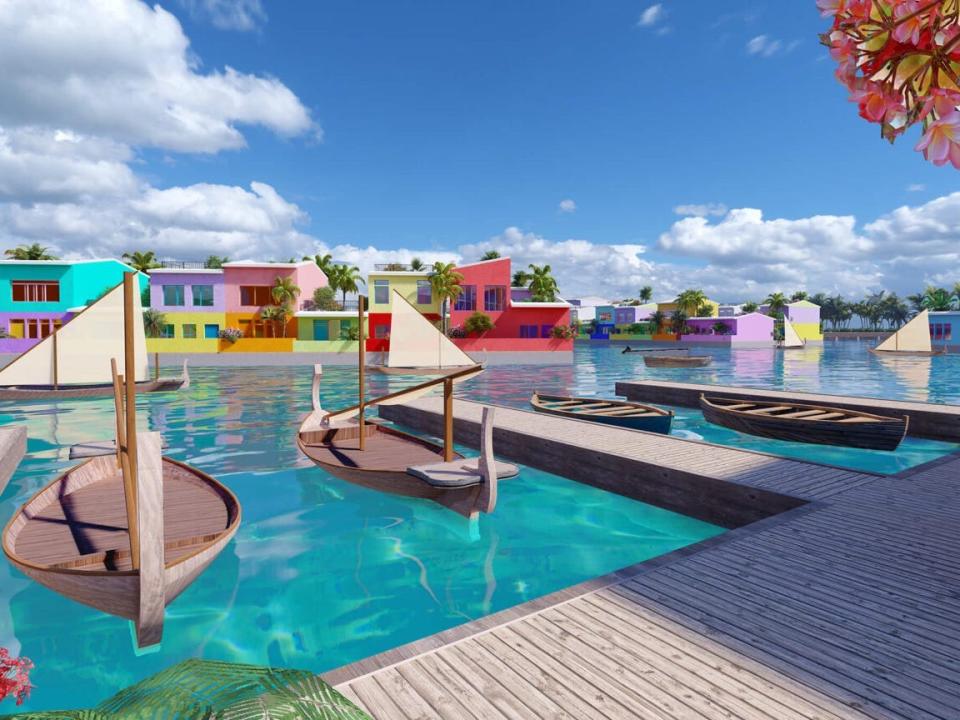 A mock-up image of the Maldives Floating City