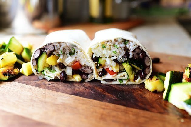 grilled veggie burritos