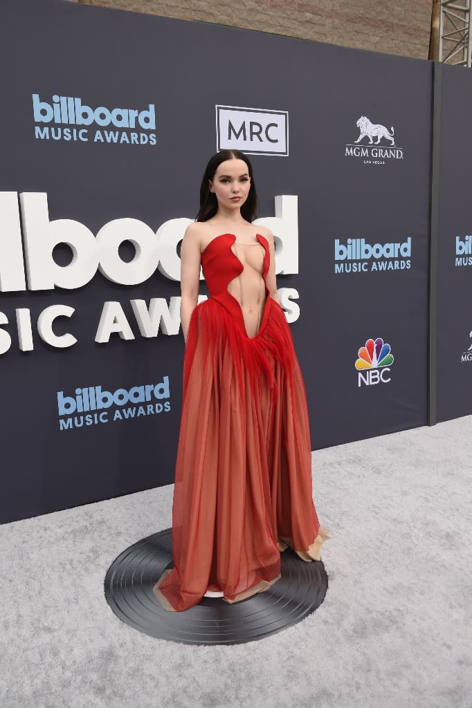 Dove Cameron at the 2022 Billboard Music Awards on May 15 in Las Vegas. - Credit: Brenton Ho