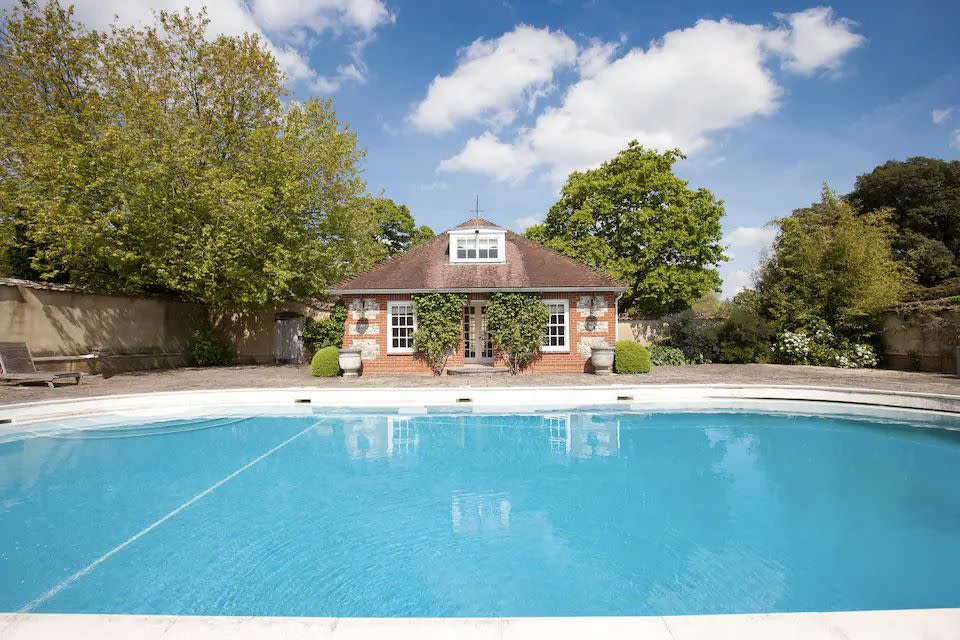 <p>For a luxury Airbnb that really delivers, check into this mansion with six bedrooms, a heated outdoor swimming pool, tennis court and housekeeping, if you wish. The Arts and Crafts estate is ideal for a classic British break and is set in pretty Amesbury, near Stonehenge. There are plenty of spaces for groups to socialise on a grand getaway, whether it's with a sumptuous feast in the dining room or outside on the terrace when it's warm.</p><p><strong>Sleeps: </strong>11</p><p><strong>Make sure you...</strong> make use of the 800 acres of outdoor space with walks around the woods and valley.</p><p><a class="link " href="https://airbnb.pvxt.net/AoDrDR?trafcat=summer" rel="nofollow noopener" target="_blank" data-ylk="slk:BOOK HERE;elm:context_link;itc:0;sec:content-canvas"> BOOK HERE</a></p>