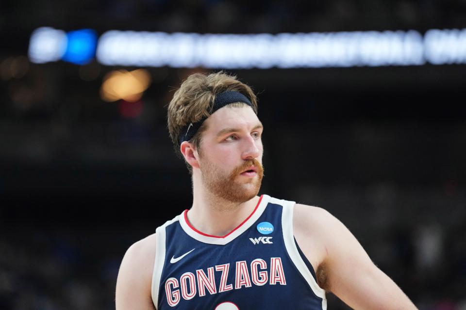 Gonzaga forward Drew Timme averaged 17.2 points per game on nearly 62% shooting from the field in his four-year career at Gonzaga.