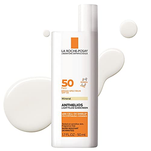 La Roche-Posay Anthelios Mineral Ultra-Light Face Sunscreen SPF 50, Zinc Oxide Sunscreen for Face, 100% Mineral Sunblock, Oil Free Sunscreen for Sensitive Skin, Daily Sun Protection (AMAZON)