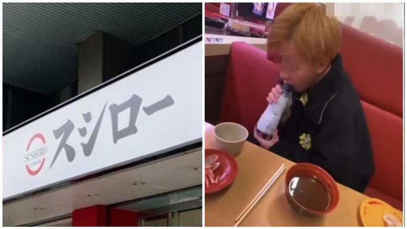 少年舔醬油瓶一度讓壽司郎股價暴跌。（組圖／資料照、翻攝自推特）