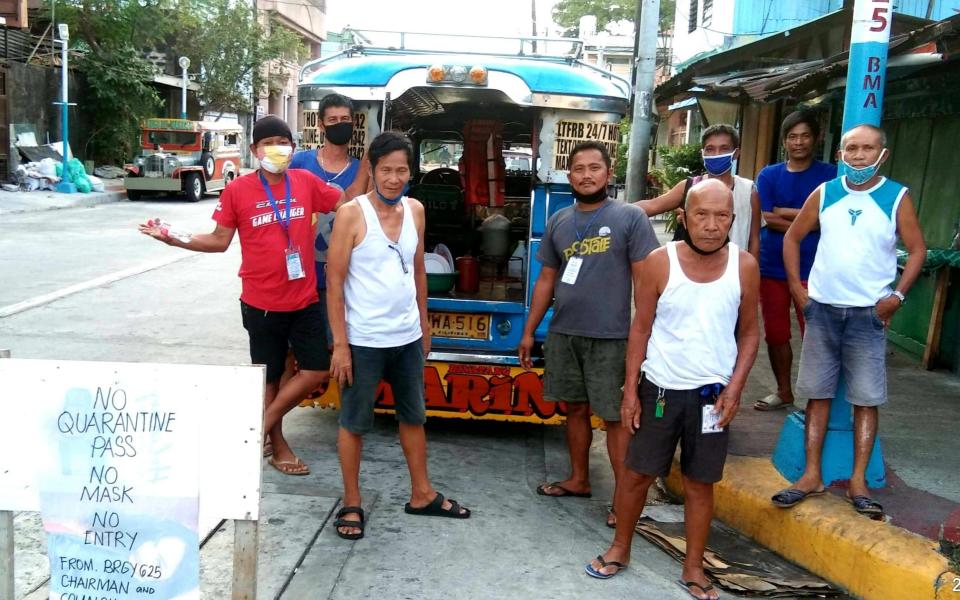 Jowel Palana, a jeepney driver in Manila, the Philippines, who has been unable to work during the country's strict lockdown - Dan Olanday