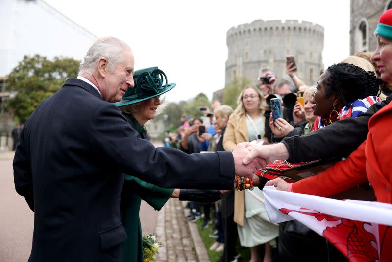 Britain's Royals attend the Easter Matins Service at St. George's Chapel, Windsor Castle